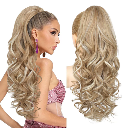LunaLocks – Extensión de cola de caballo con ondas glamurosas