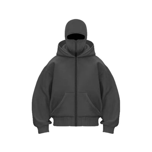 HideFit – Sudadera con Capucha y Máscara de Cremallera Completa