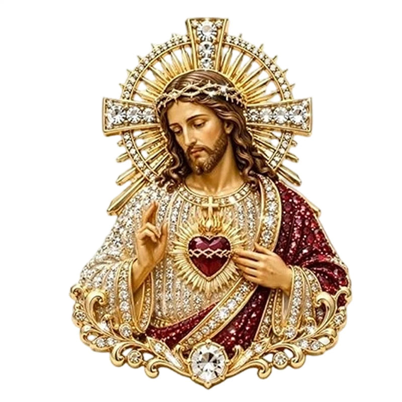 FaithGlow – Brosche Heiligstes Herz Jesu