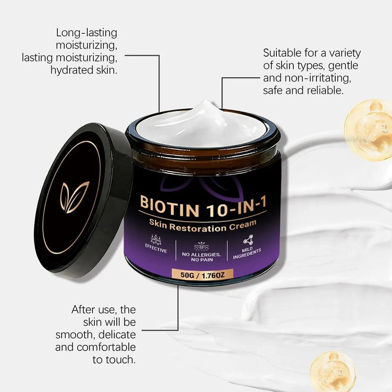 SkinRevive – Crema Restauradora de Piel 10 en 1 con Biotina