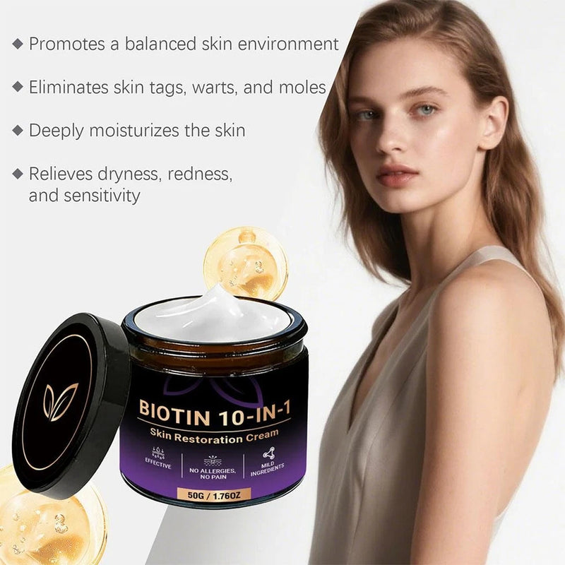 SkinRevive – Crema Restauradora de Piel 10 en 1 con Biotina