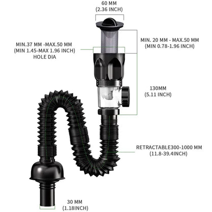 FlowFlex – Verstellbares Spülbecken-Abflussrohr