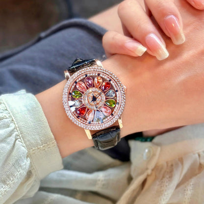 Blush Allure - Reloj de cuarzo Red Sunburst