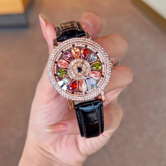 Blush Allure - Reloj de cuarzo Red Sunburst