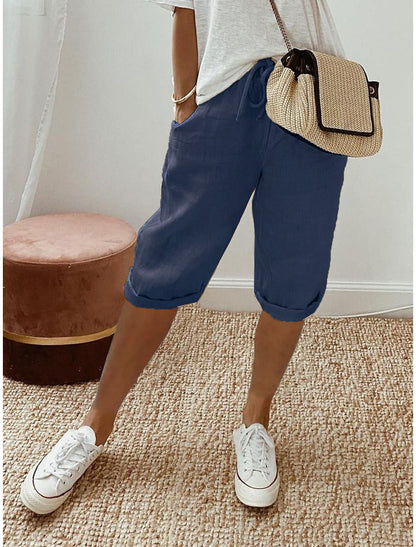 Florel – Atmungsaktive Caprihose mit Kordelzug