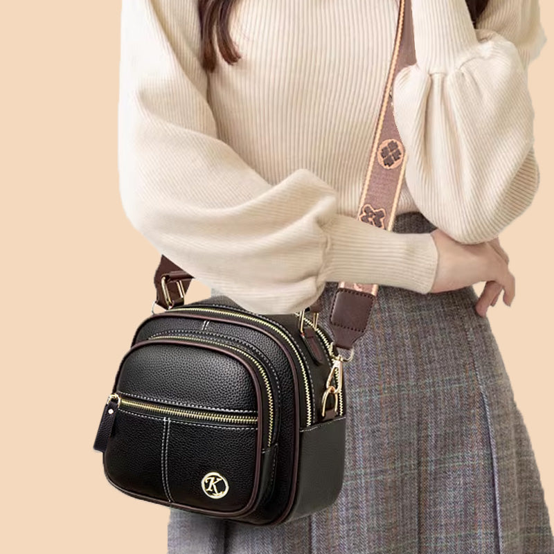FlexiLuxe – Handtasche aus PU-Leder mit mehreren Fächern