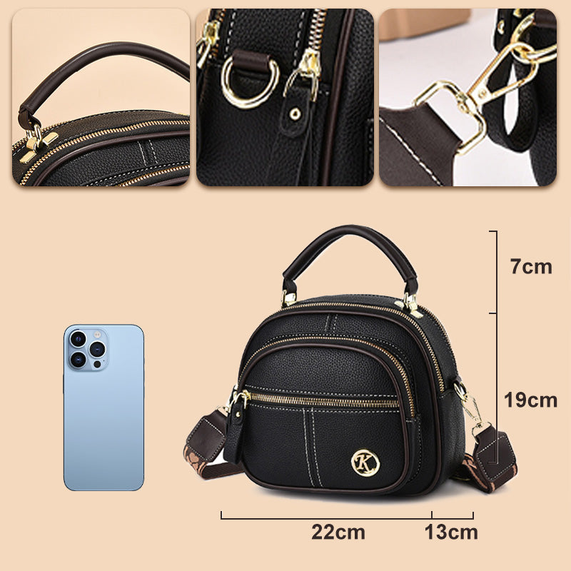 FlexiLuxe – Handtasche aus PU-Leder mit mehreren Fächern