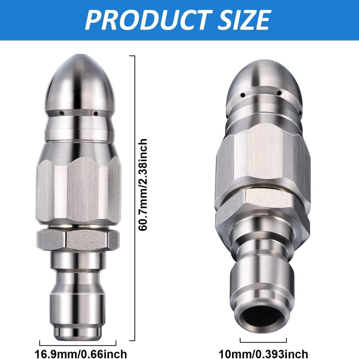 RapidFlush - Boquilla segura y eficiente para limpieza de tuberías