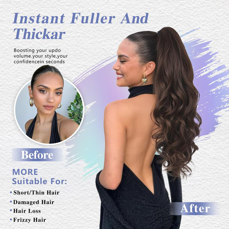 LunaLocks – Extensión de cola de caballo con ondas glamurosas