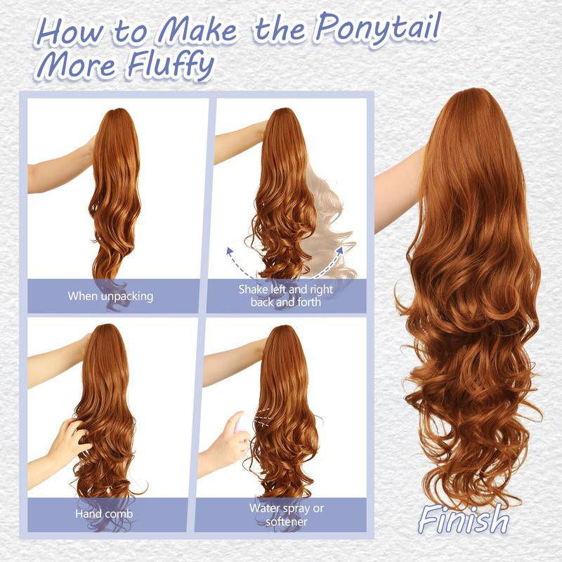 LunaLocks – Extensión de cola de caballo con ondas glamurosas