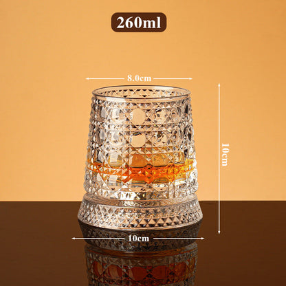 WhiskeyFlow – Kristall-Bourbon-Degustationsglas mit Drehfunktion