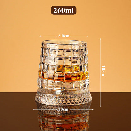 WhiskeyFlow – Kristall-Bourbon-Degustationsglas mit Drehfunktion