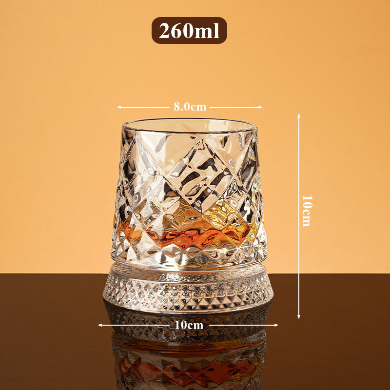 WhiskeyFlow – Kristall-Bourbon-Degustationsglas mit Drehfunktion