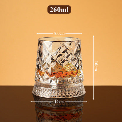 WhiskeyFlow – Kristall-Bourbon-Degustationsglas mit Drehfunktion