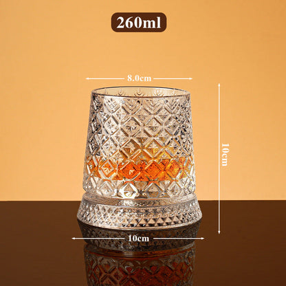 WhiskeyFlow – Kristall-Bourbon-Degustationsglas mit Drehfunktion