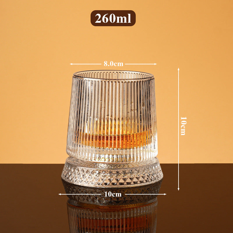 WhiskeyFlow – Kristall-Bourbon-Degustationsglas mit Drehfunktion