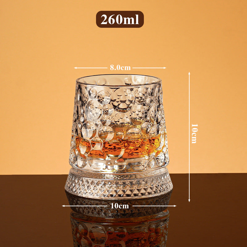 WhiskeyFlow – Kristall-Bourbon-Degustationsglas mit Drehfunktion