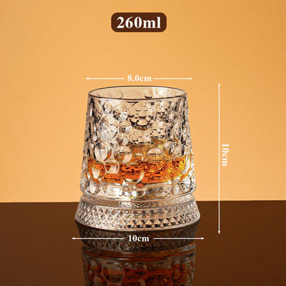 WhiskeyFlow – Kristall-Bourbon-Degustationsglas mit Drehfunktion