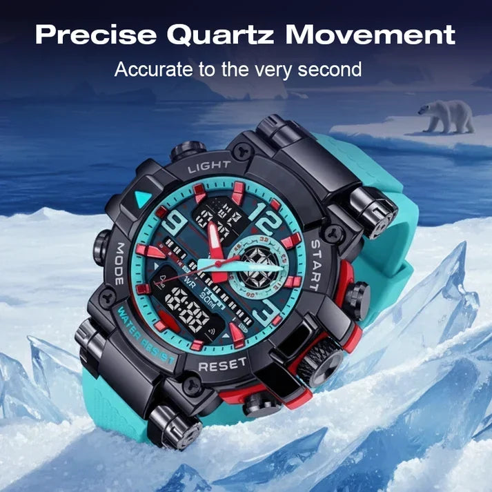 AquaTime – Wasserdichte digitale LED-Uhr
