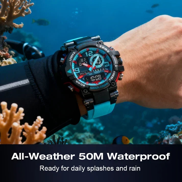 AquaTime – Wasserdichte digitale LED-Uhr