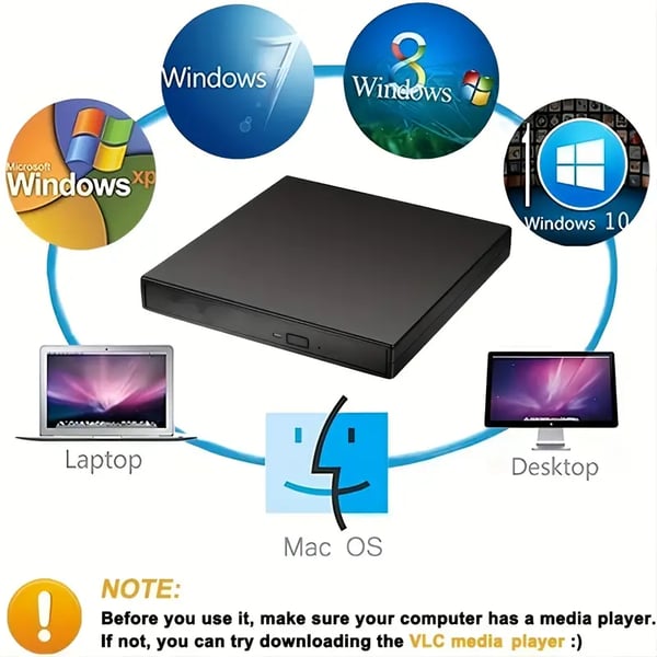 UltraBurn – Grabadora externa delgada de DVD/CD