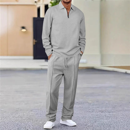 UrbanEase – Conjunto de descanso para hombre en tejido tipo gofre transpirable