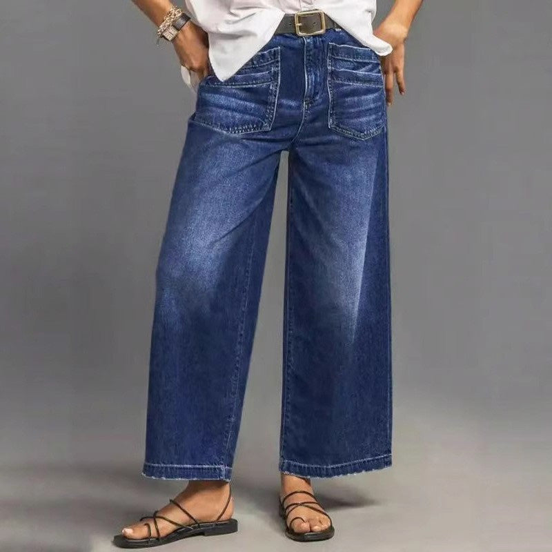 SculptFit – Jeans de pierna ancha con control de abdomen
