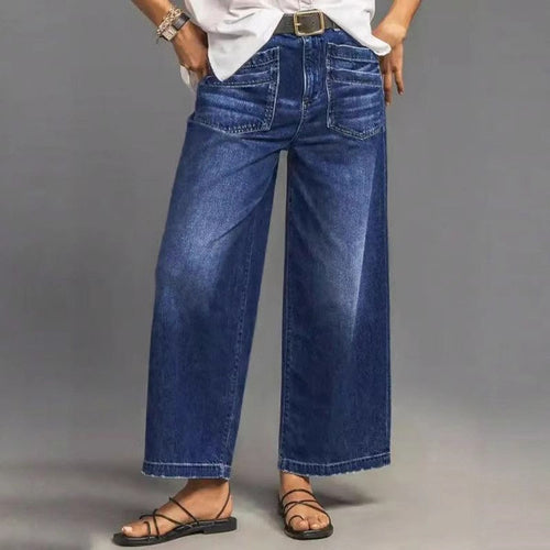 SculptFit – Jeans de pierna ancha con control de abdomen