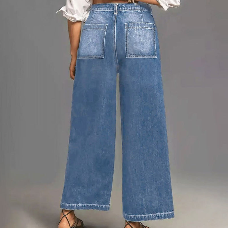 SculptFit – Jeans de pierna ancha con control de abdomen