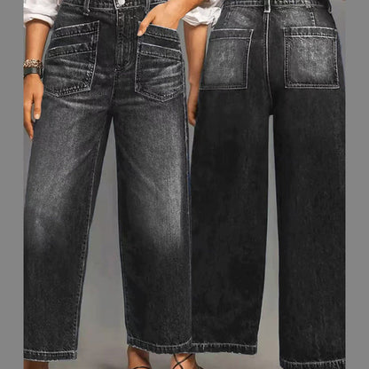 SculptFit – Jeans de pierna ancha con control de abdomen