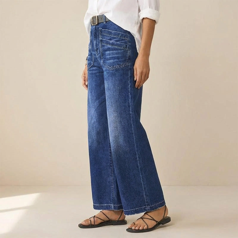 SculptFit – Jeans de pierna ancha con control de abdomen