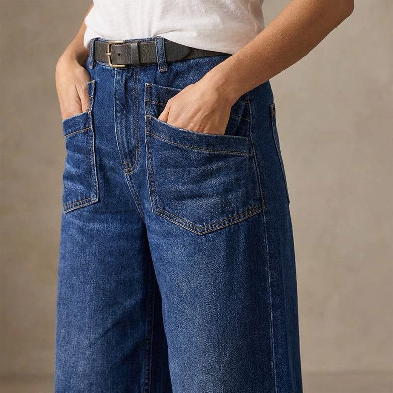 SculptFit – Jeans de pierna ancha con control de abdomen