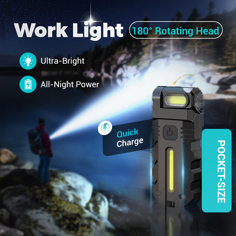 LiteMate – Magnetische LED-Arbeitsleuchte mit drehbarem Kopf