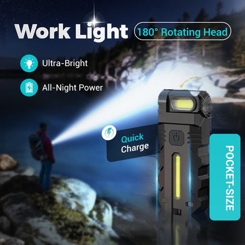 LiteMate – Magnetische LED-Arbeitsleuchte mit drehbarem Kopf