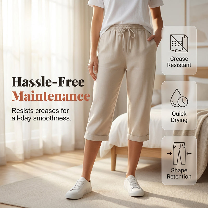 Florel – Atmungsaktive Caprihose mit Kordelzug