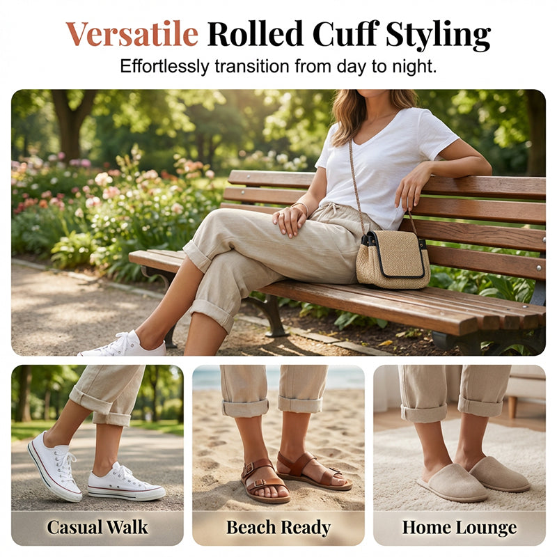 Florel – Atmungsaktive Caprihose mit Kordelzug
