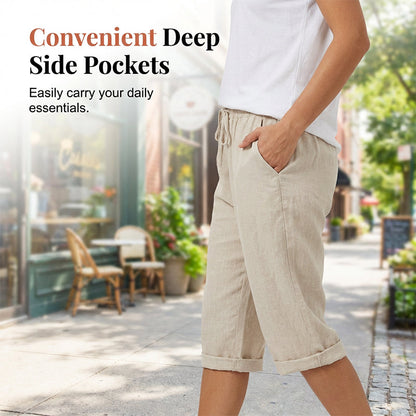 Florel – Atmungsaktive Caprihose mit Kordelzug