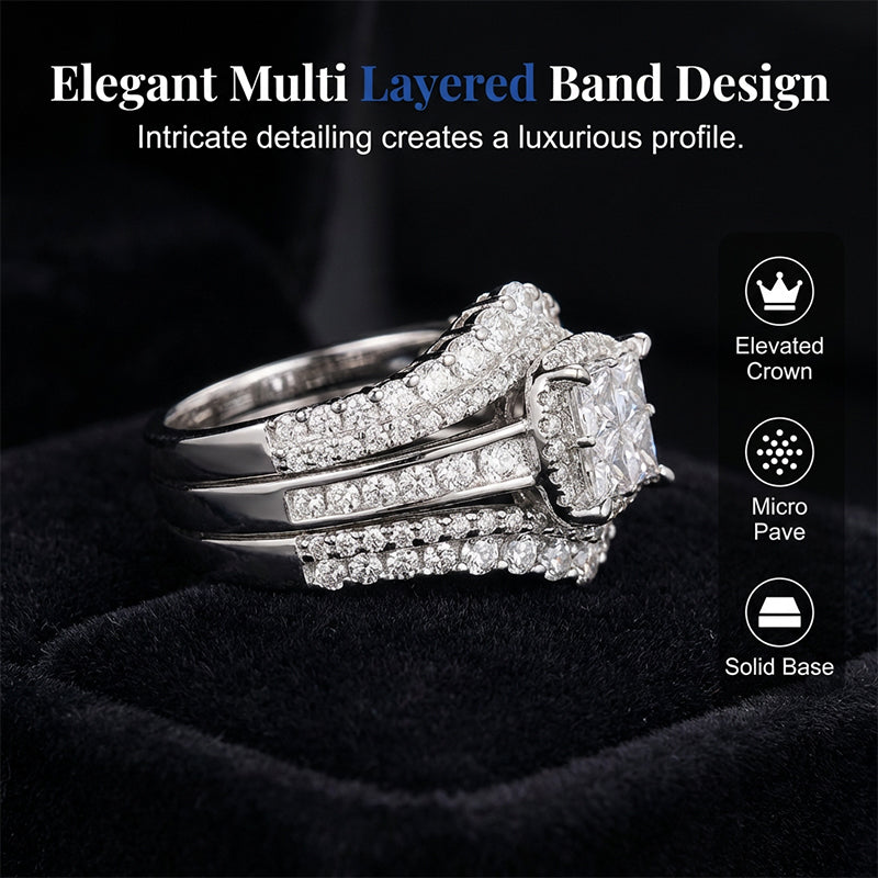EverShine – Ring mit funkelndem Zirkonia im Prinzessschliff