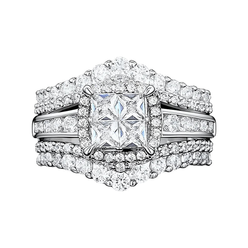 EverShine – Ring mit funkelndem Zirkonia im Prinzessschliff