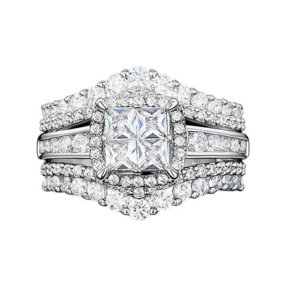 EverShine – Ring mit funkelndem Zirkonia im Prinzessschliff