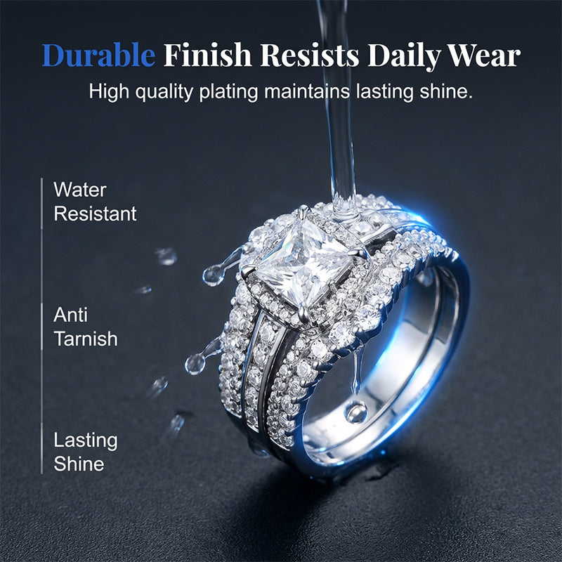 EverShine – Ring mit funkelndem Zirkonia im Prinzessschliff