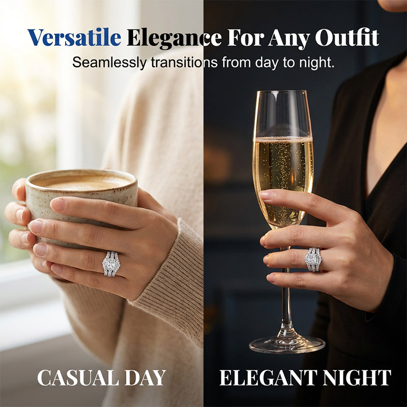EverShine – Ring mit funkelndem Zirkonia im Prinzessschliff