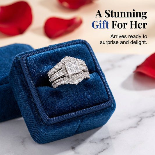 EverShine – Ring mit funkelndem Zirkonia im Prinzessschliff