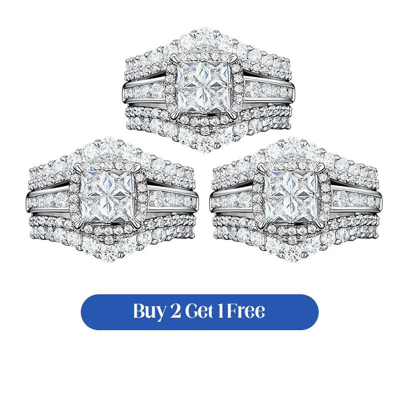 EverShine – Ring mit funkelndem Zirkonia im Prinzessschliff