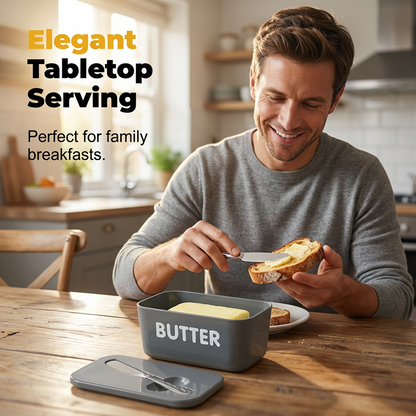 ButterNest – Mantequillera Grande con Tapa y Cuchillo