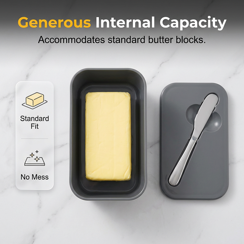 ButterNest – Mantequillera Grande con Tapa y Cuchillo
