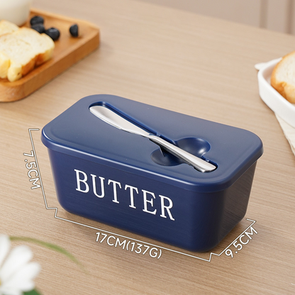 ButterNest – Mantequillera Grande con Tapa y Cuchillo