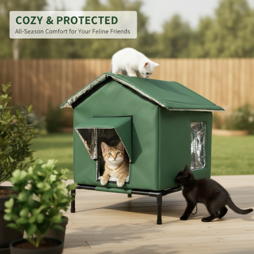 WhiskerHaven – Premium-Katzenhaus für den Außenbereich