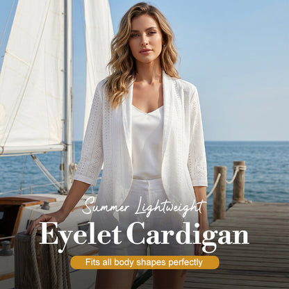 AiryChic – Cárdigan de verano transpirable con ojales
