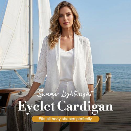 AiryChic – Cárdigan de verano transpirable con ojales
